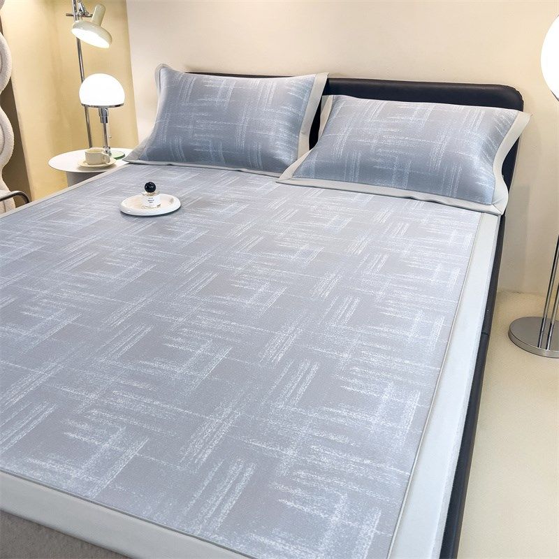 高端冰丝凉席三件套床笠款软席机洗水洗夏季可折叠家用空调席子,床上用品,冰丝席,淘宝优惠券,粉丝福利购,淘宝优惠卷