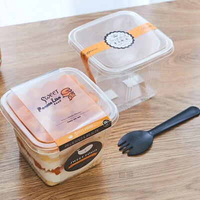 50PCS 300ml Dessert Cups Pudding Jelly Ice Cream Plastic Cup