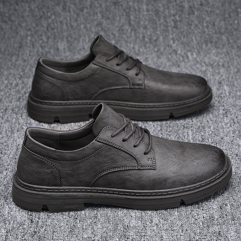 马丁靴男低帮2023男士马丁鞋英伦男鞋春季鞋子男款工装春秋款皮鞋