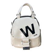 休闲撞色防水果冻包2024韩版 洋气女生多隔层三用双肩斜挎小背包潮