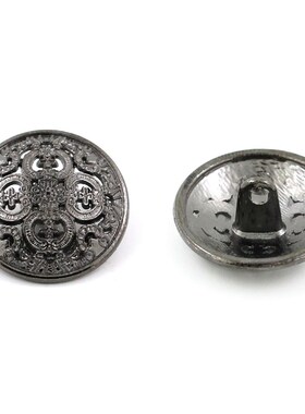 5Pcs Metal Button  Clothes Decorative Gold Buttons Round Hol