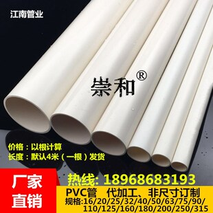 UPVC排水管50 63 75 90落水管下水管pvc管塑料管材包装管材穿线管