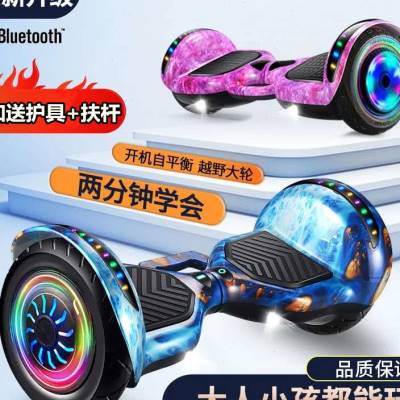 新品电动平衡两车代步车儿童6岁六一玩J具带双轮能无杆轮平智行车
