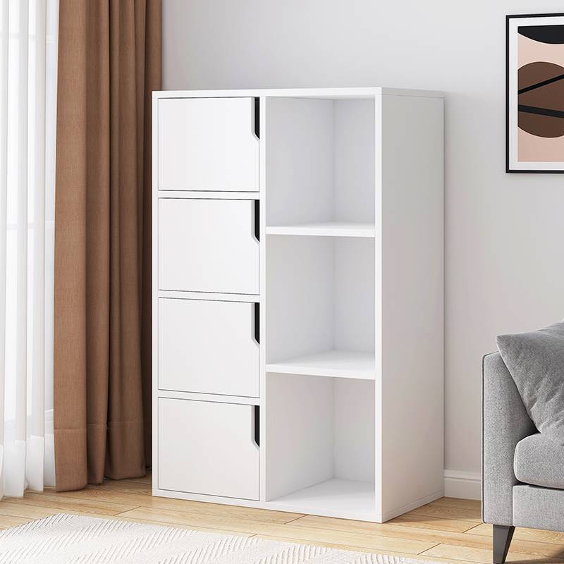 收纳柜子储物柜多层卧室置物柜床尾杂物客厅收纳箱床头柜带门斗柜