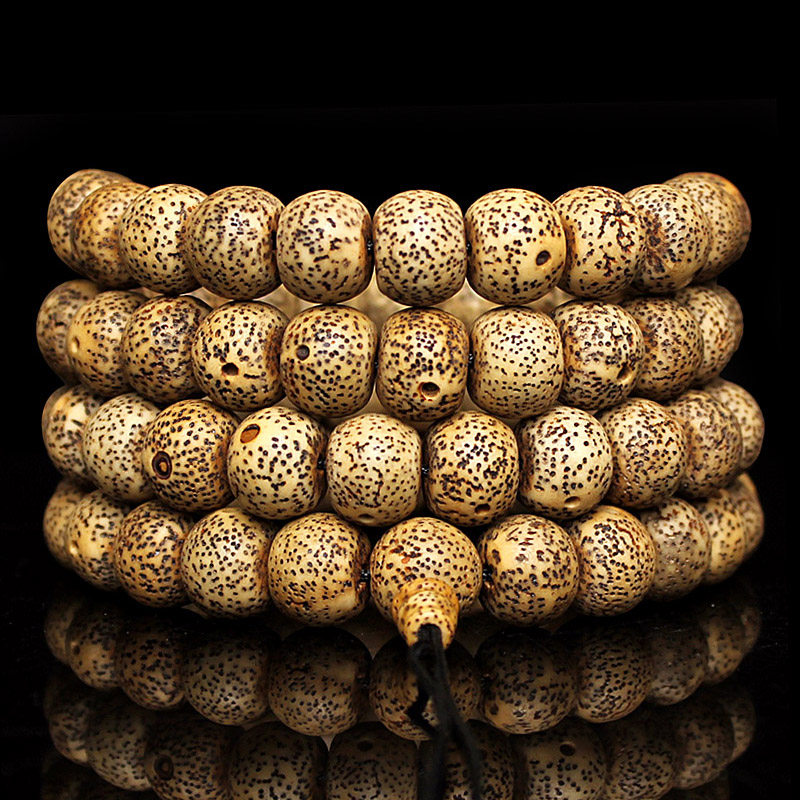 星月金蝉子手串高密度干磨金蟾月正串菩提子佛珠手籽12*9.5mm