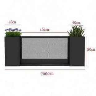 厂促新促隔断户外网格定制防锈铁艺花箱花槽绿植简约围栏外摆花品