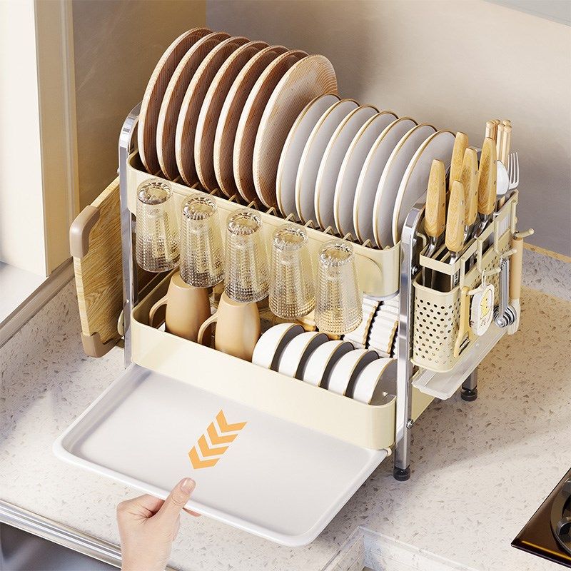 多功能厨房台面沥水碗碟架碗盘置物架台面晾碗架家用碗筷刀叉收纳,厨房/烹饪用具,碗架,淘宝优惠券,粉丝福利购,淘宝优惠卷