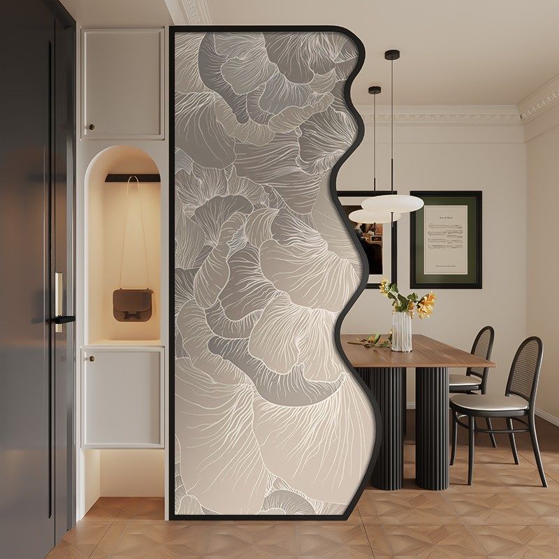 法式奶油风顶天立地不锈钢屏风隔断客厅入户遮挡玄关卧室装饰座屏,住宅家具,座屏,淘宝优惠券,粉丝福利购,淘宝优惠卷