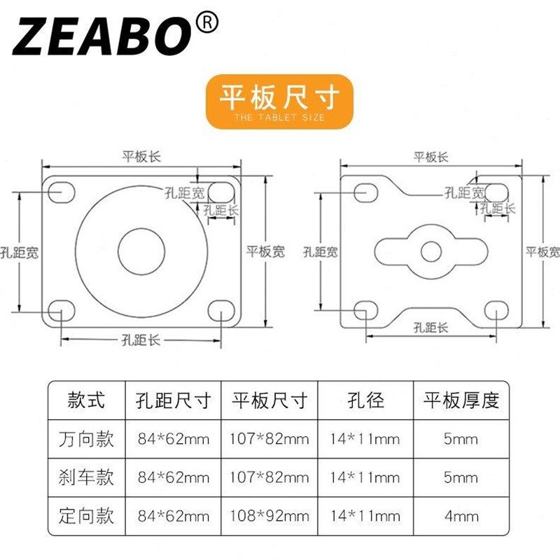 2.5寸3寸平板重型机械配件工业用滑轮重型尼龙万向轮刹车轮定向轮,基础建材,脚轮/万向轮,淘宝优惠券,粉丝福利购,淘宝优惠卷