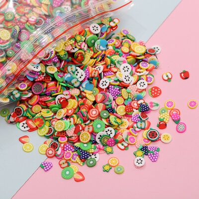 50g Polymer Clay Fruit Slice Hot Clay Sprinkles for Crafts D