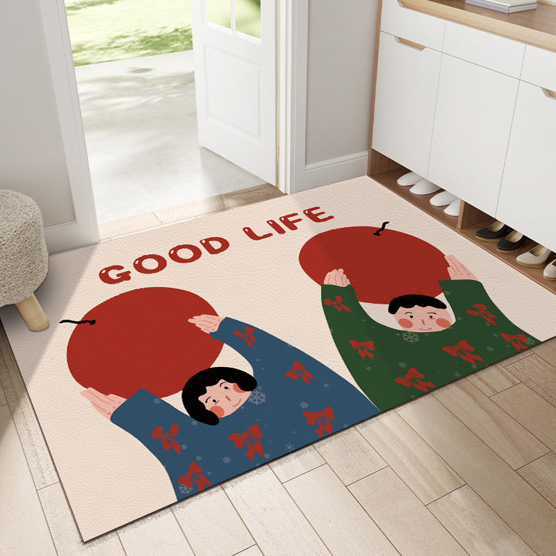 入户门地垫pvc可擦n免洗垫子进门口脚垫皮革门垫防水防滑家用地毯