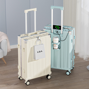 行李箱拉链款20寸小型轻便皮箱拉杆箱女2023新款旅行密码箱男学生