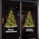 饰静f电贴纸耶诞树场景窗花布贴置物业店铺橱窗贴玻璃门 耶诞节装
