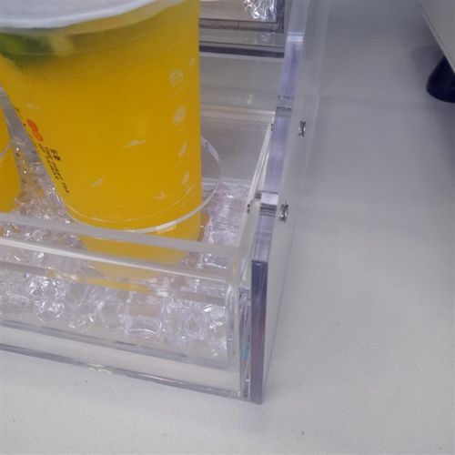 亚克力透明杯架吧台冰镇饮料陈列奶茶店饮品展示架冷饮鲜榨果汁架