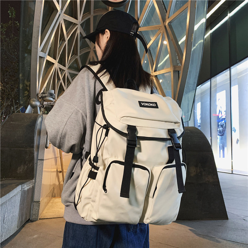 潮酷大容量双肩包男揹包日韩百搭时尚大学生书包女15.6寸电脑包