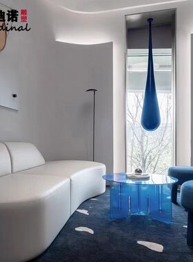 售楼处营销中心倒挂不锈钢水滴酒店大堂抽象简约现代时尚雕塑定制