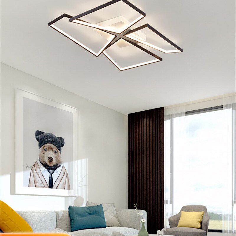 客厅灯 吸顶灯创意l个性几何时尚网红北欧现代简约led卧室房间灯