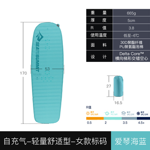 折叠野外露营防潮双 SEATOSUMMIT自动充气x垫户外帐篷睡垫可携式