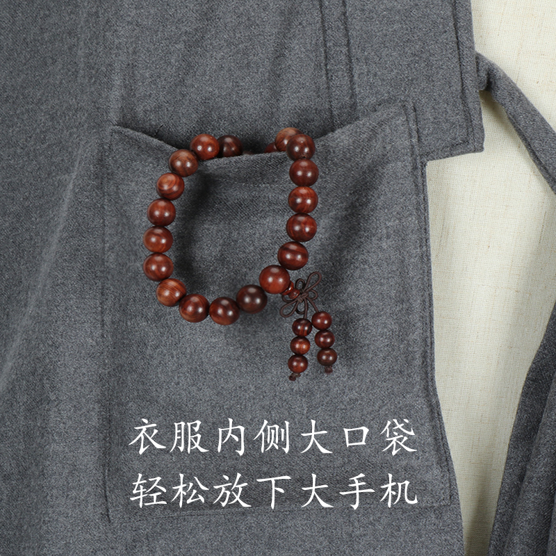秋冬季僧服大褂出加厚毛丘料男家师父和尚服长褂女比呢呢棉衣僧袍