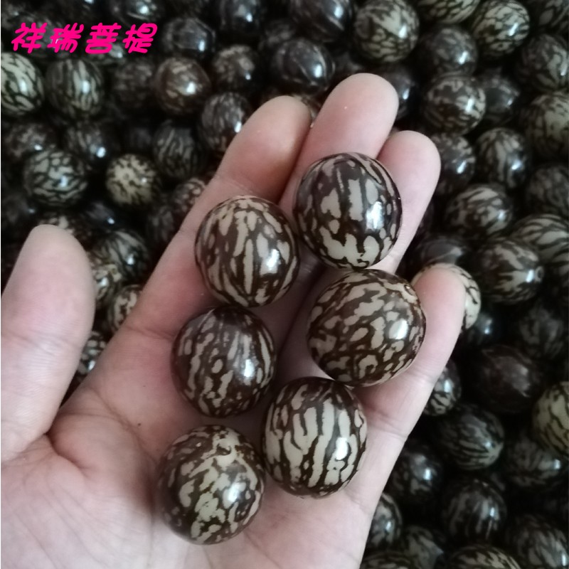 包邮天然花菩提根念珠虎斑菩提子散珠圆珠diy手工串珠配件论斤卖