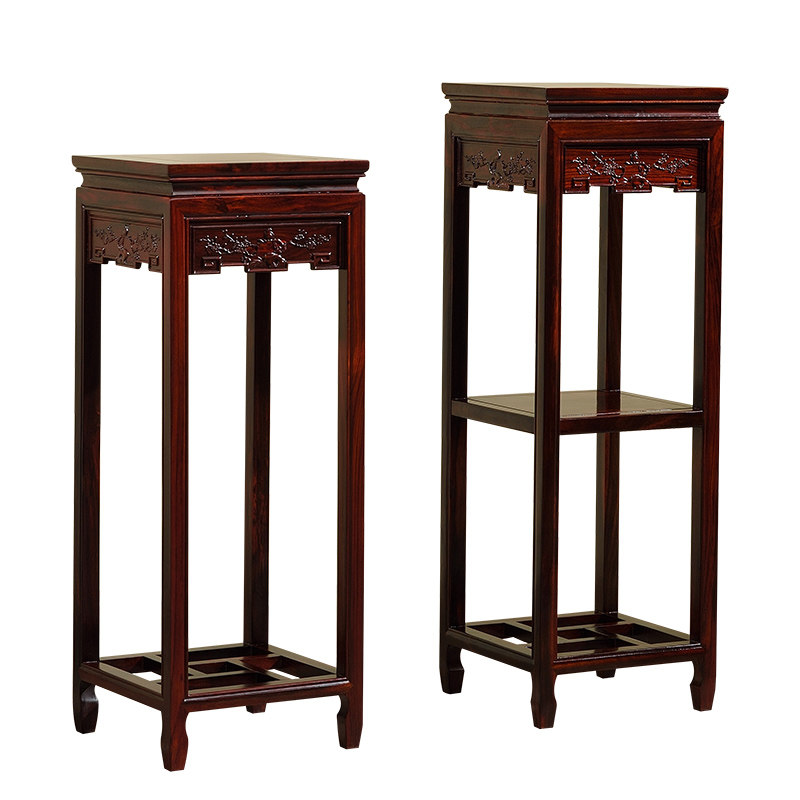 古典红木花几印尼黑酸枝盆景几仿b古阔叶黄檀实木质客厅中式花架