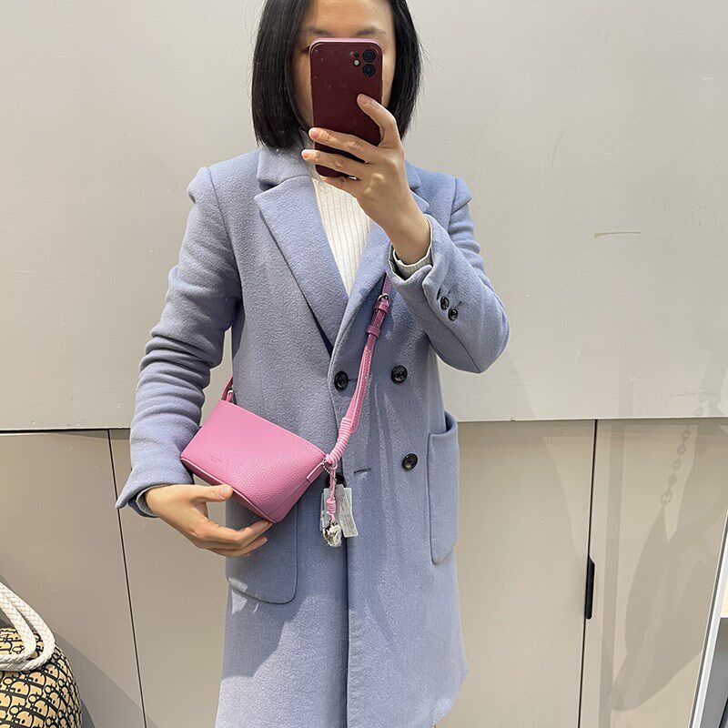 荔枝时尚软皮小包包女2025新款洋气亮色百搭潮流元宝斜挎包小包