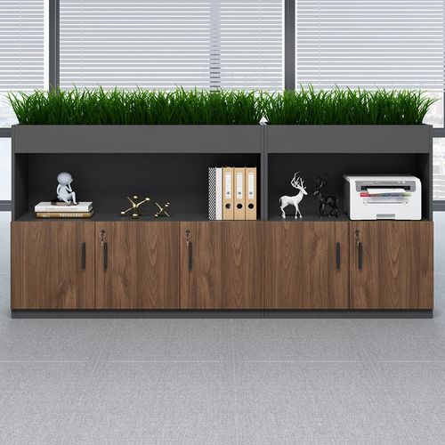 办公室隔断花槽柜职员资料柜矮柜储物柜木质档案柜办公柜子文件柜