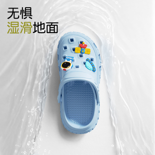 兒童洞洞鞋 夏季 軟底女孩防水小孩女童輕便沙灘防滑涼拖鞋 男童拖鞋