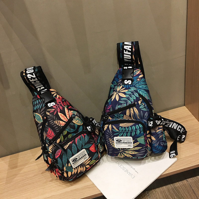 胸包女士韩版潮流胸前斜挎包休闲帆布女包单肩包腰包运动小背包包