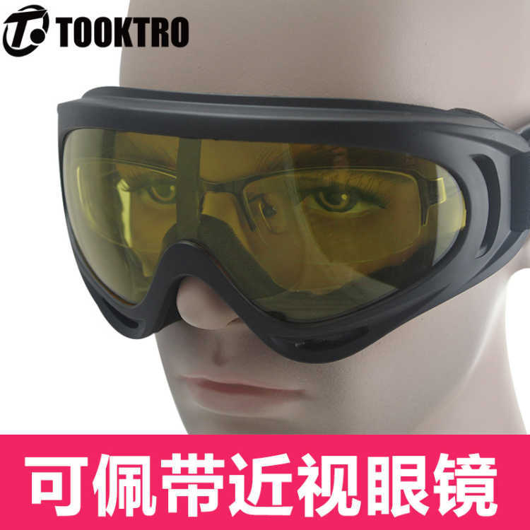 现货护目镜劳保工业打磨防护眼罩防飞溅骑行透明防尘防风沙男女挡