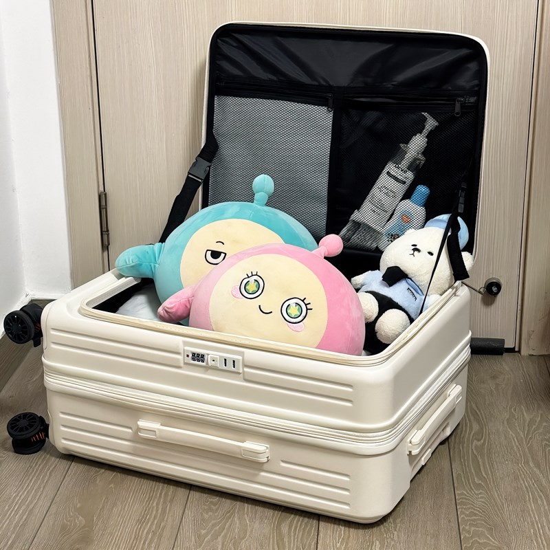 新款侧开口行李箱多功能扩容旅行箱深仓拉杆箱登机箱20寸密码箱24