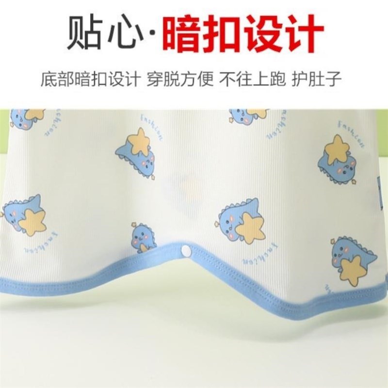 夏季儿童睡衣连体睡袍宝宝防踢睡裙男童女童N冰丝薄款连体衣家居