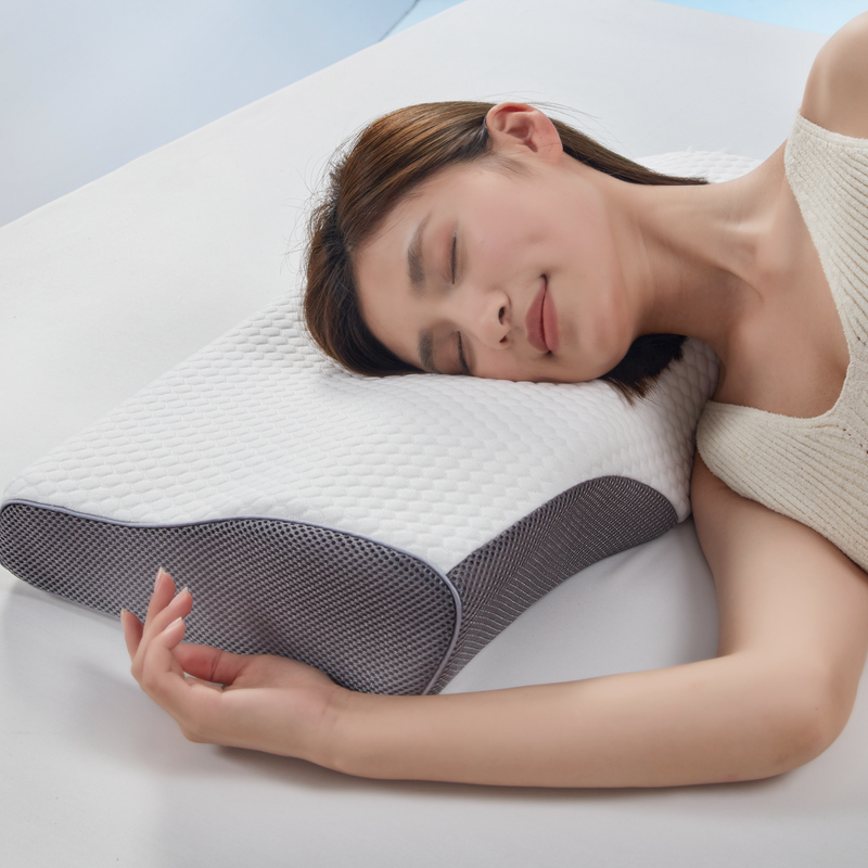 全方位多a维度蝶形天然乳胶枕头护颈椎助睡眠枕芯护颈枕专用一对