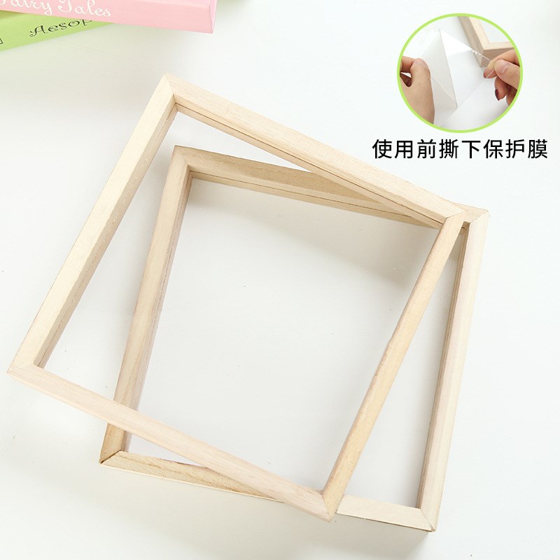 现货幼儿园儿童手工diy绘画实木亚克力玻璃相框创意涂鸦手绘美术