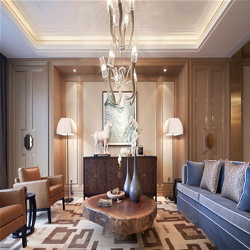现代新中式别墅样板房实景效果图 家居装修室内X设计参考资料