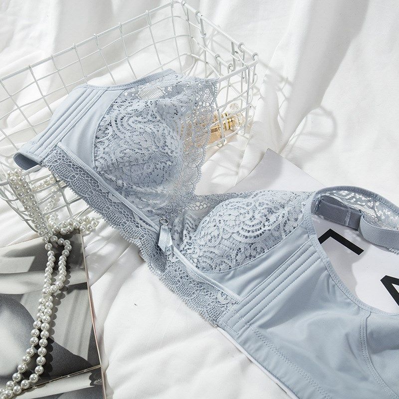 软钢圈超薄全罩杯大胸显小文胸薄款有钢圈无海绵文胸薄款聚拢上托