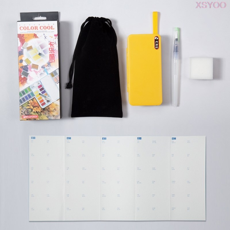 Superior 36/48/60Colors Watercolor Paint Set Foldable Pigmen