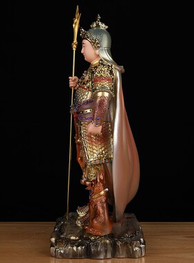 二郎神君像体杨戬真身新款二郎神站像二郎真君哮天犬天神将军神像