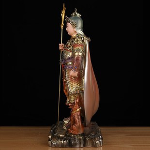 二郎神君像体杨戬真身新款 二郎神站像二郎真君哮天犬天神将军神像