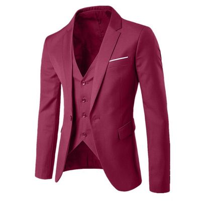 推荐3 Pcs Men Spring Classic Blazers Suit Sets Clothing Men