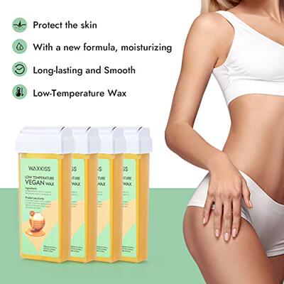 极速waxkiss Honey Hair Removal Roll On Wax Depilatory Wax Ca