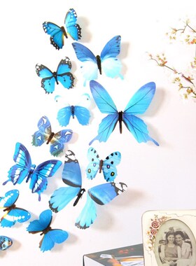2019 New 12 Pieces PVC 3D Butterfly Wall Decoration Cute But