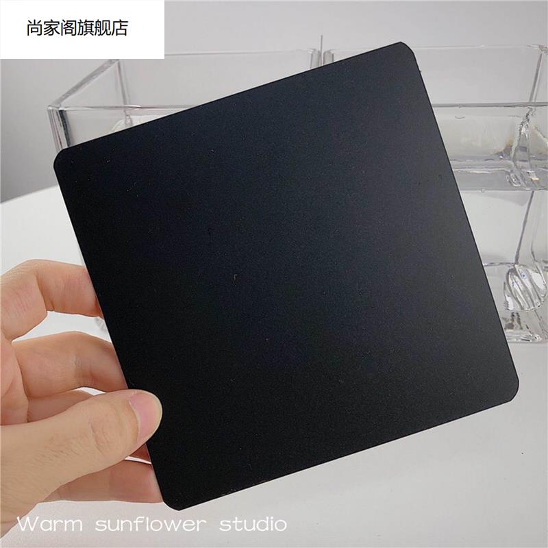 热销12cm15cm斗鱼缸黑色pvc塑料隔离板不透光遮挡硬片鱼缸盖防跳