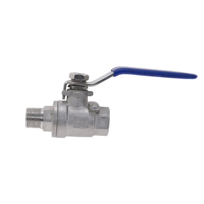 1pcs Ball Valve BSP 1/4'' Male x Female Thread 2 Piece SS 3
