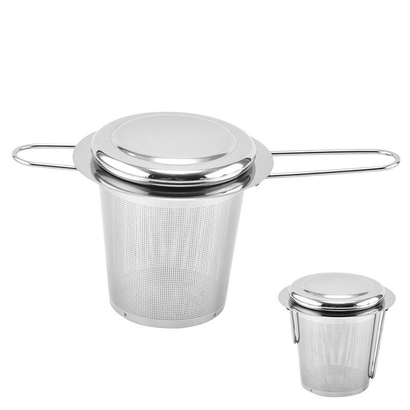 小众高货现货不锈钢茶漏折叠双耳泡茶器 金属茶叶过滤器创意茶隔