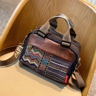 超火刺绣轻便牛仔布女包2025新款高级感帆布休闲女士斜挎包手提包