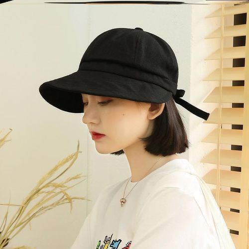 帽子2023年爆款女短发太阳女士遮阳可扎马尾适合圆脸春季女神鸭舌