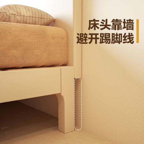 红橡木实木床2024新款床一米二小户型小床135cm宽的床加厚实木床