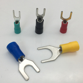 SV1.25 3.7S千只叉型Y型U型预绝缘端子头冷压接线端子线耳铜鼻子