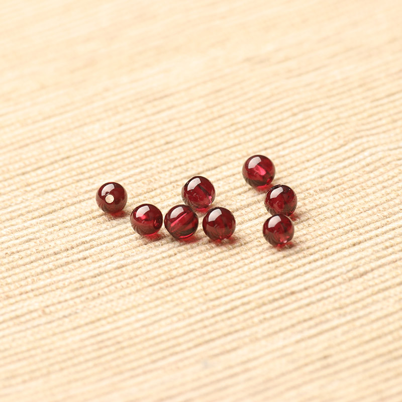 速发Natural claret 7A Garnet loose beads bracelet female Cry-封面